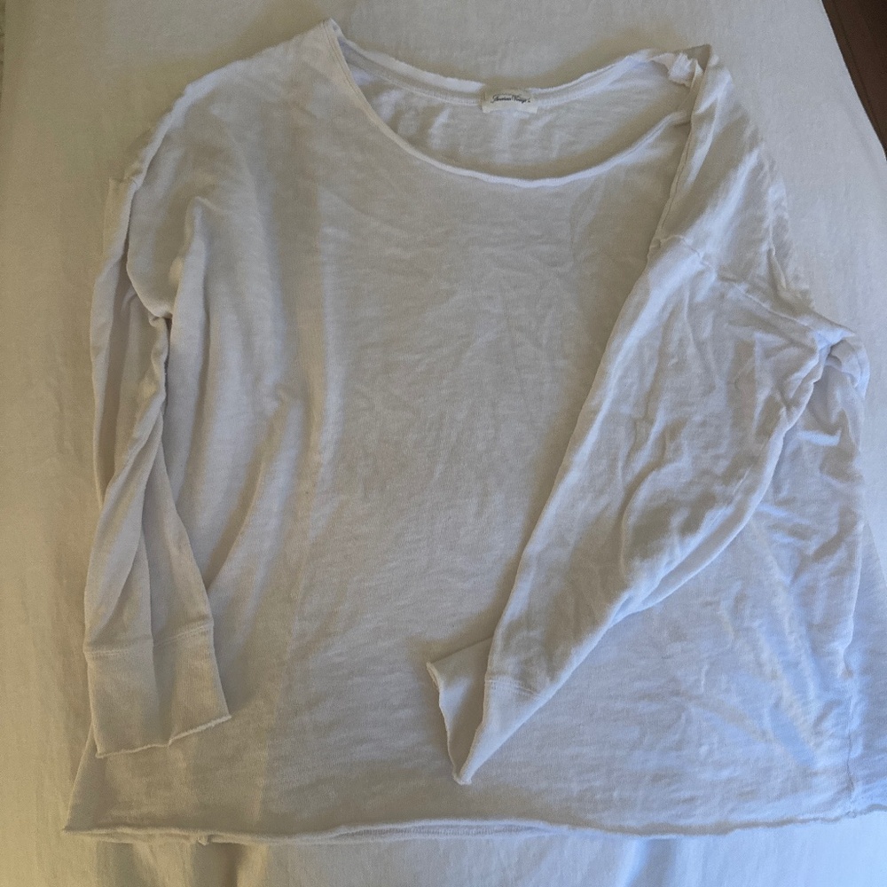 American vintage white long sleeve